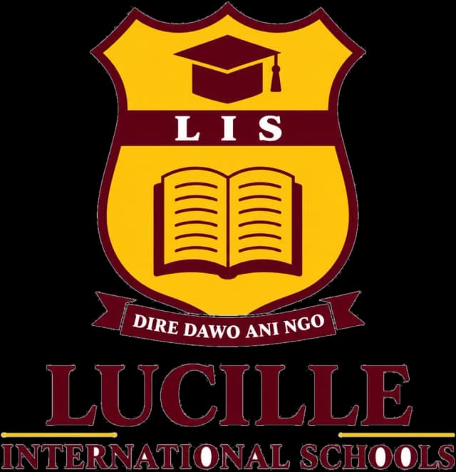 Lucille International Schools logo with crest and motto Dire Dawo Ani Ngo